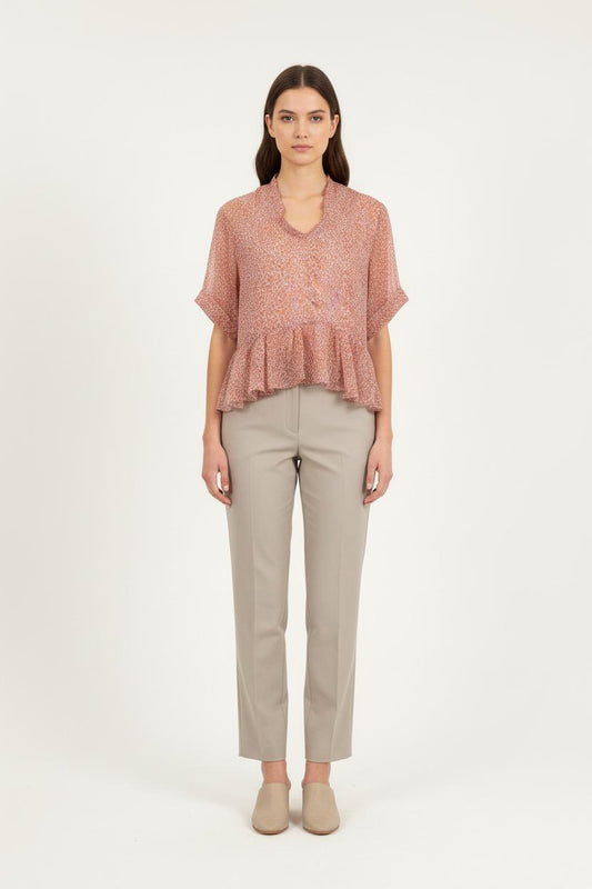 Blouse Rose et Blanche - Taille L/40