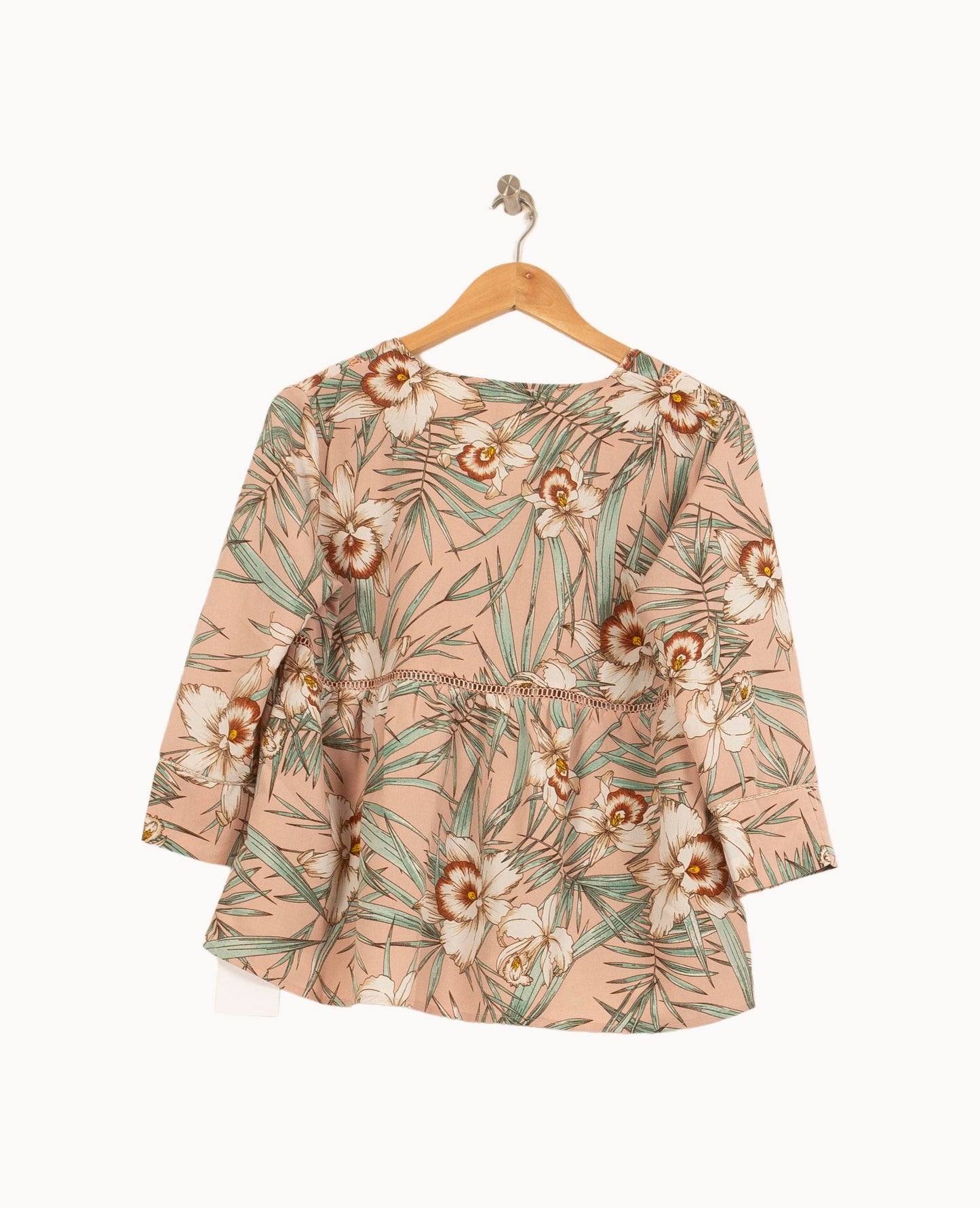 Blouse Rose et Verte - Taille M/38