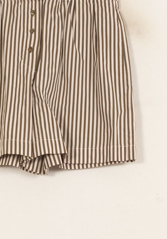 Short Rayé Marron et Blanc - Taille XS/34