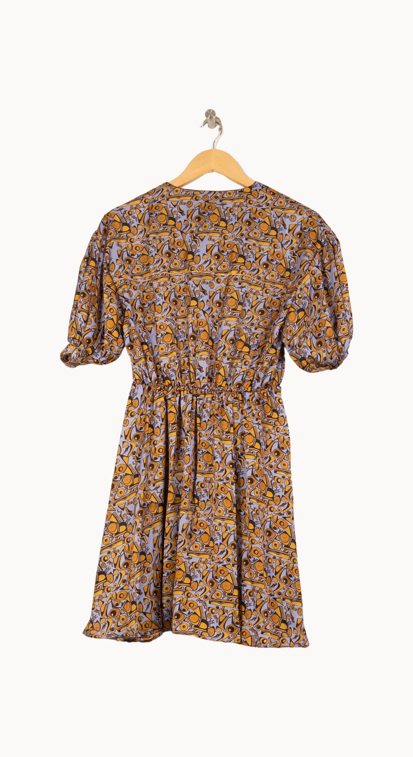 Robe Courte Jaune et Violette - Taille XS/34