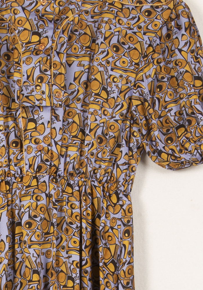 Robe Courte Jaune et Violette - Taille XS/34