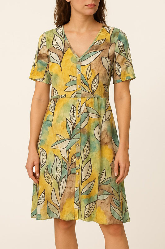 Robe Midi Multicolore - Taille XS/34