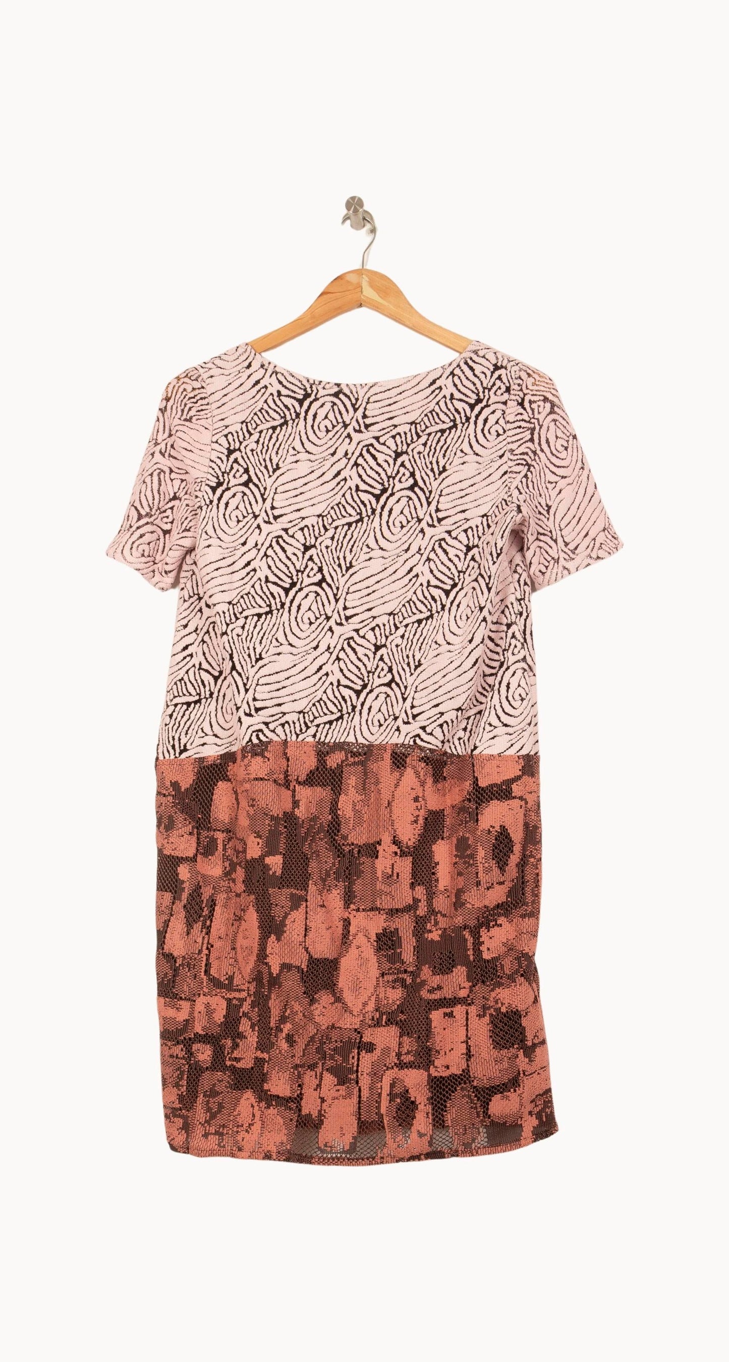 Robe Midi Rose et Noire - Taille S/36