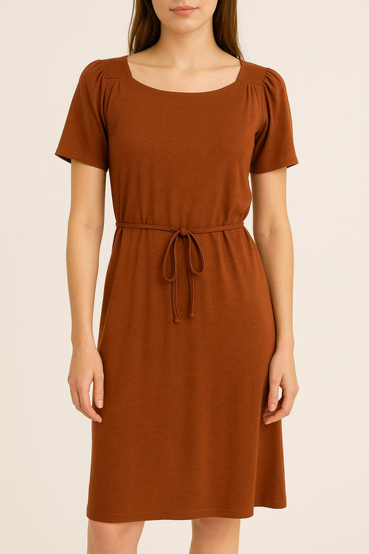Robe Midi Marron - Taille XS/34