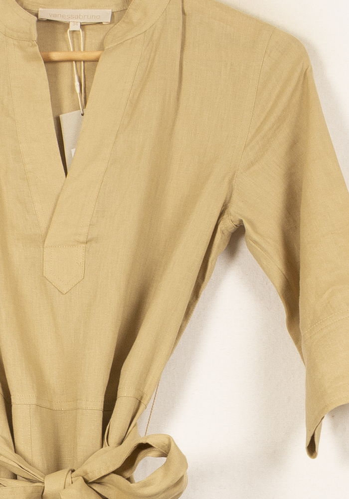 Robe Ceinturée Beige - Taille XS/34