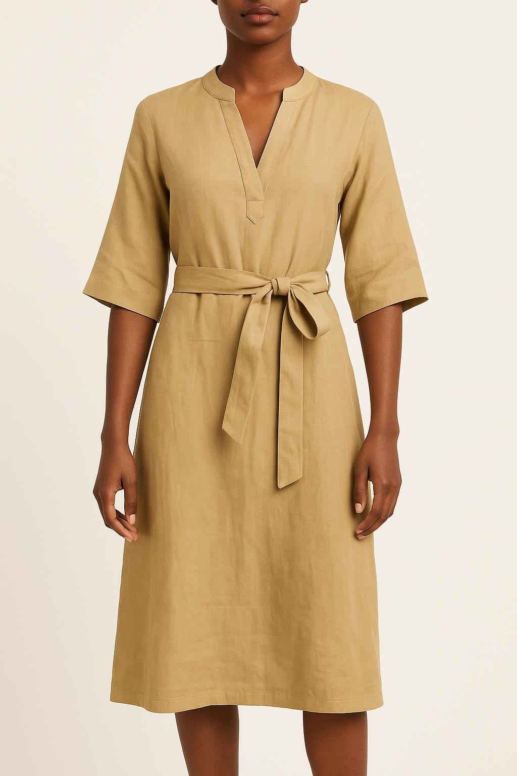 Robe Ceinturée Beige - Taille XS/34