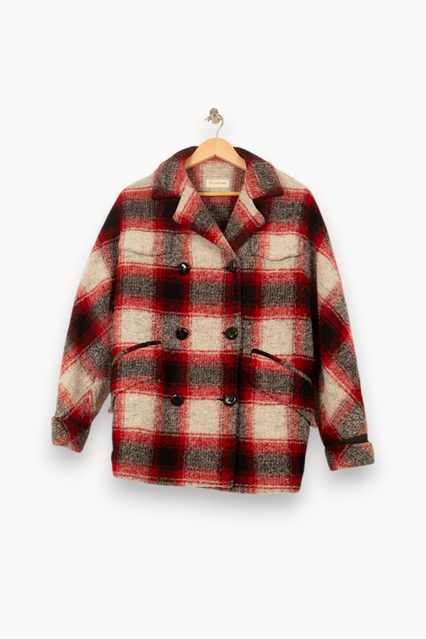 Veste À Carreaux Rouge et Noir - Taille S/36