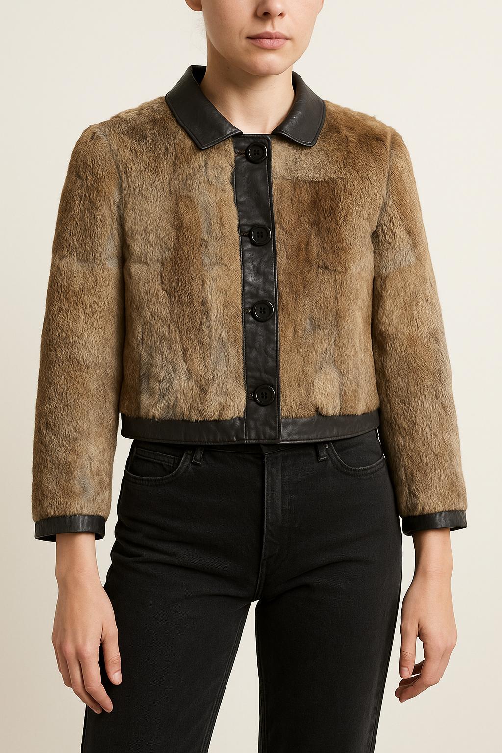 Veste Fourrure Marron - Taille S/36