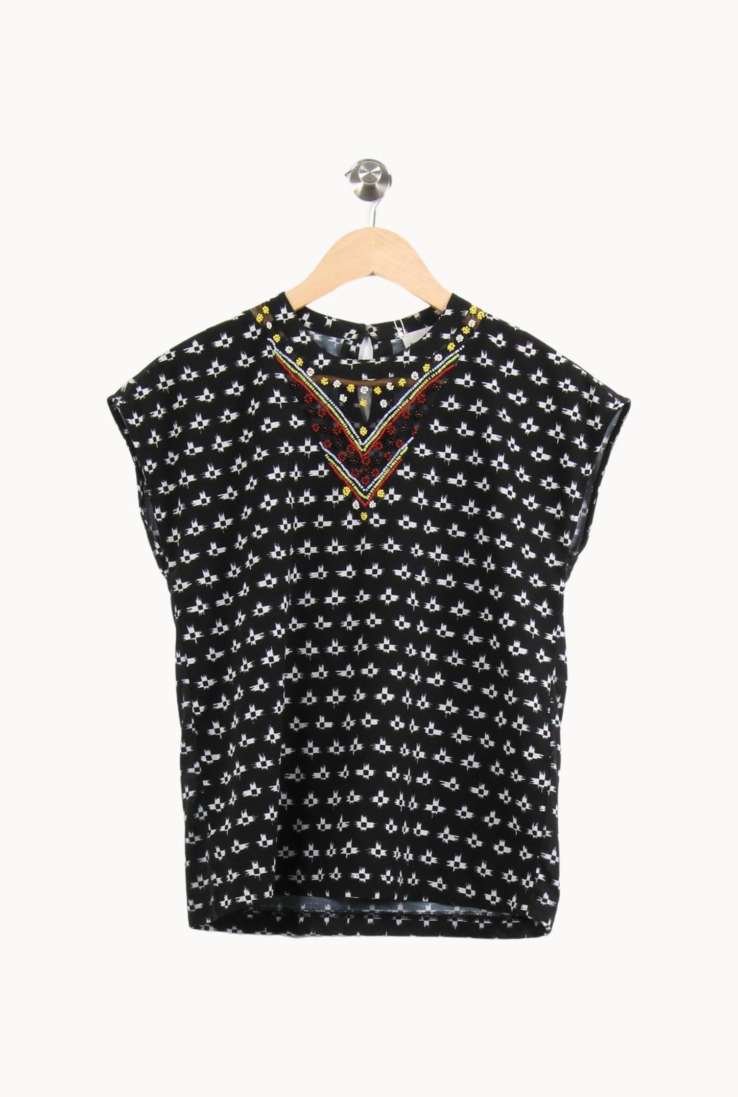 Blouse Noire et Blanche - Taille S/36