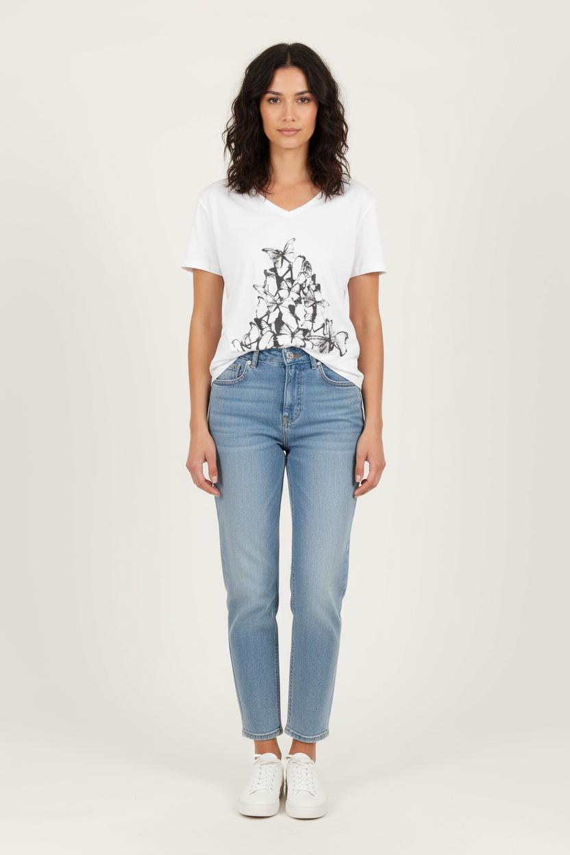 Tee-shirt Blanc et Noir - Taille L/40