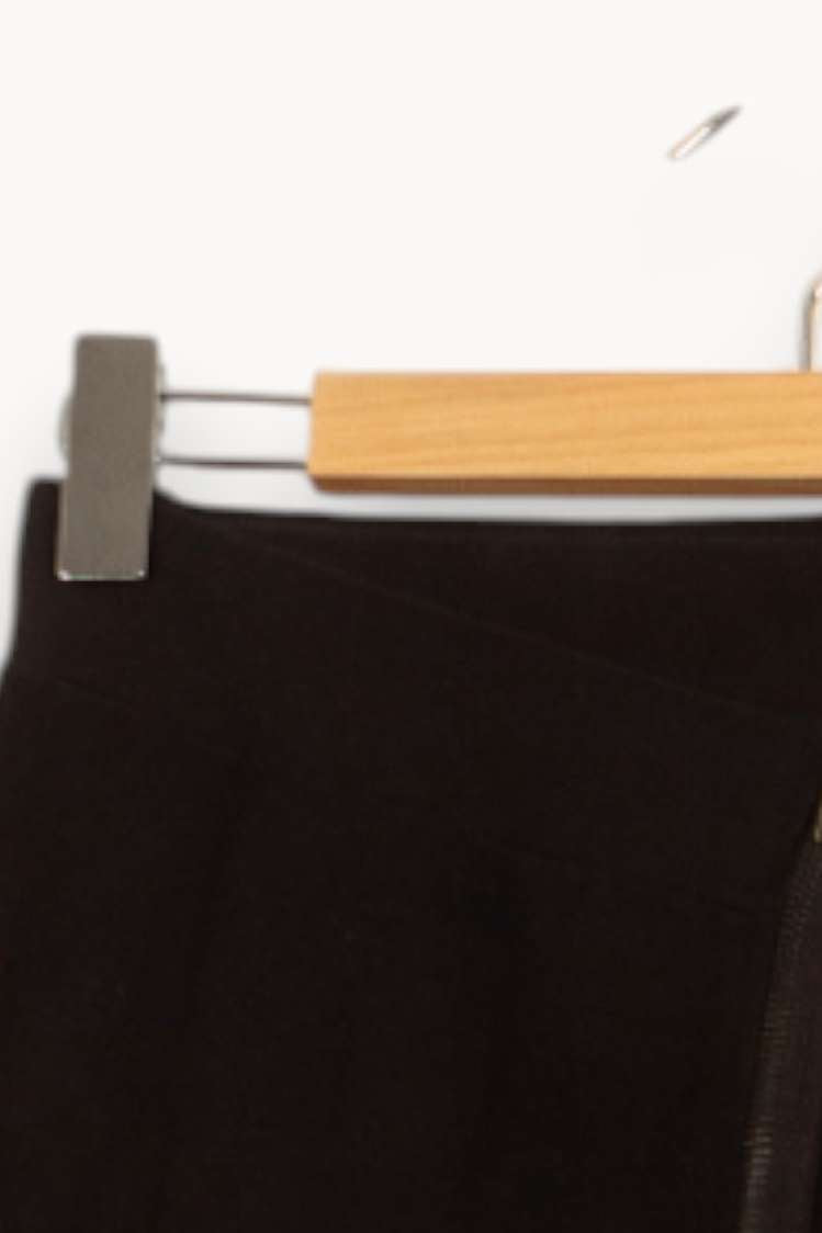 Jupe Plissée Noire et Grise - Taille XS/34