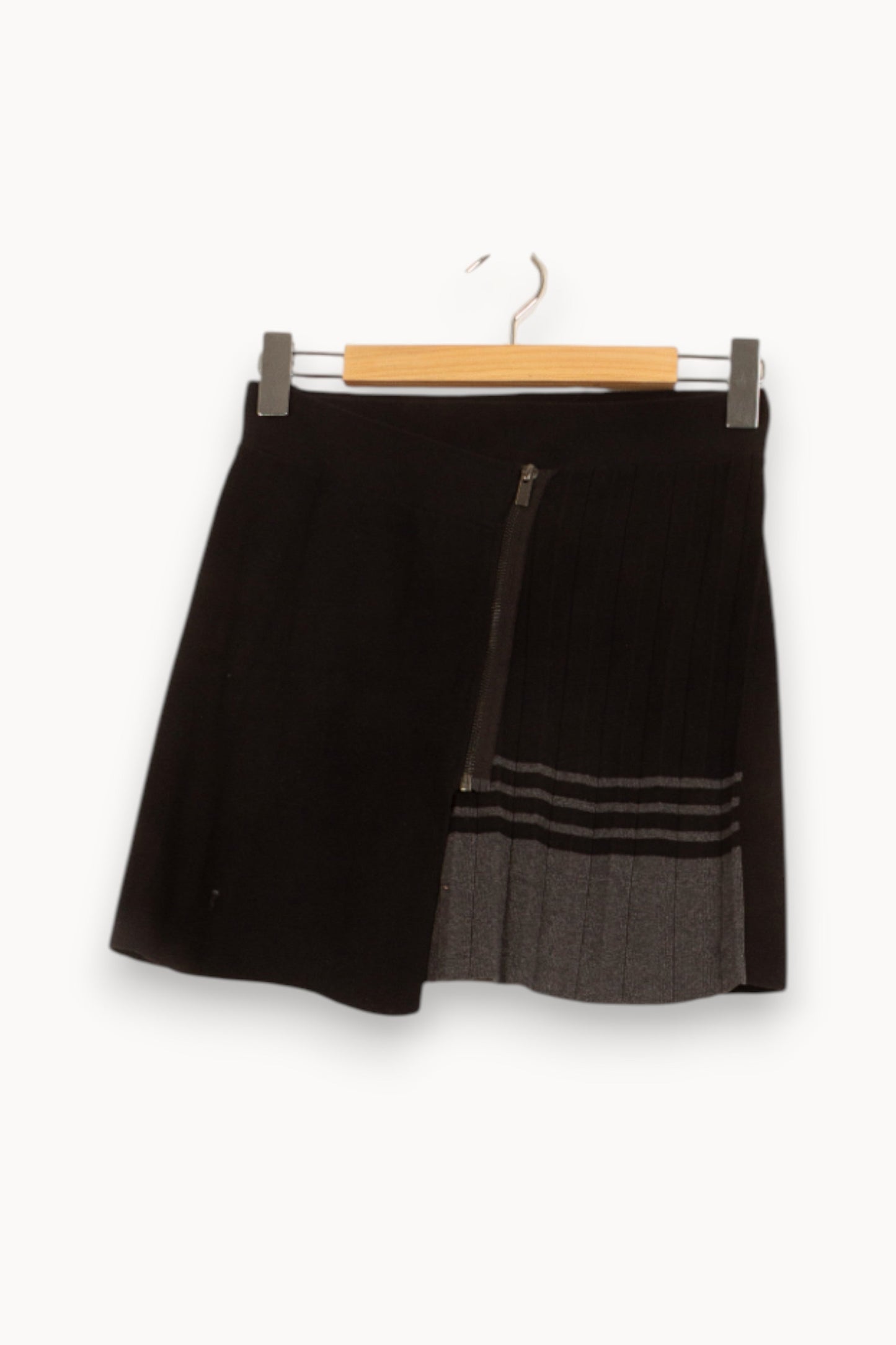 Jupe Plissée Noire et Grise - Taille XS/34