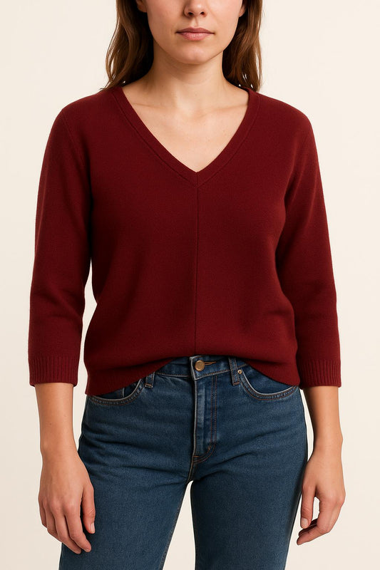 Pull Bordeaux - Taille S/36