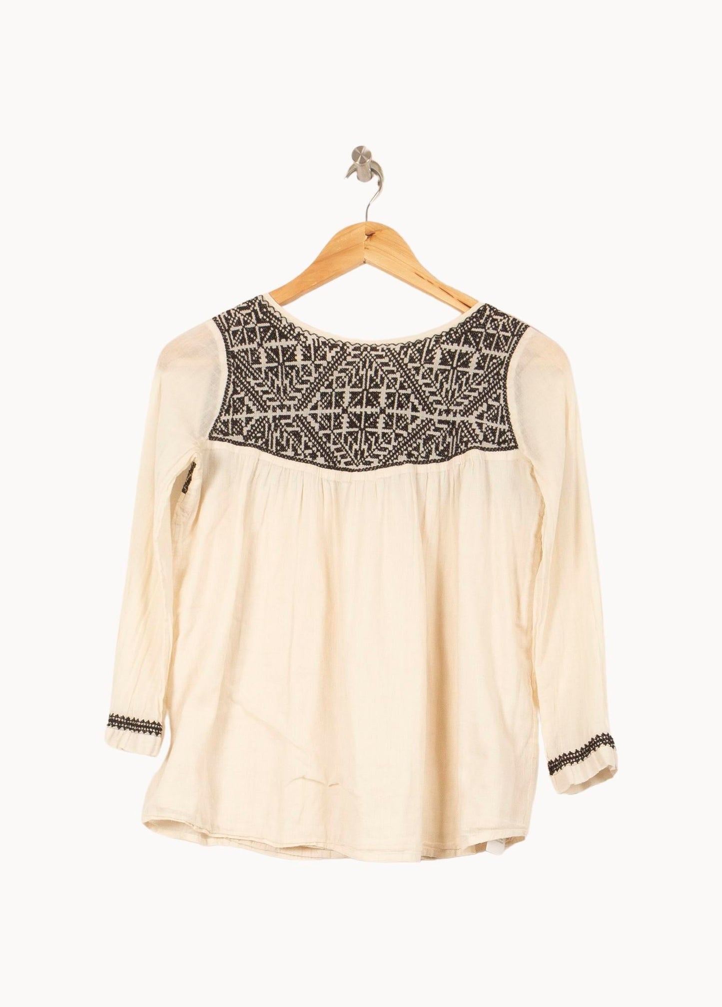 Blouse Blanche et Noire - Taille XS/34