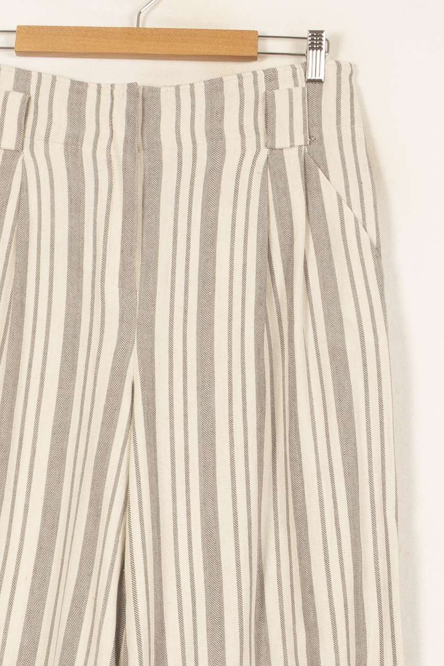 Pantalon Large Blanc et Beige - Taille XL/42