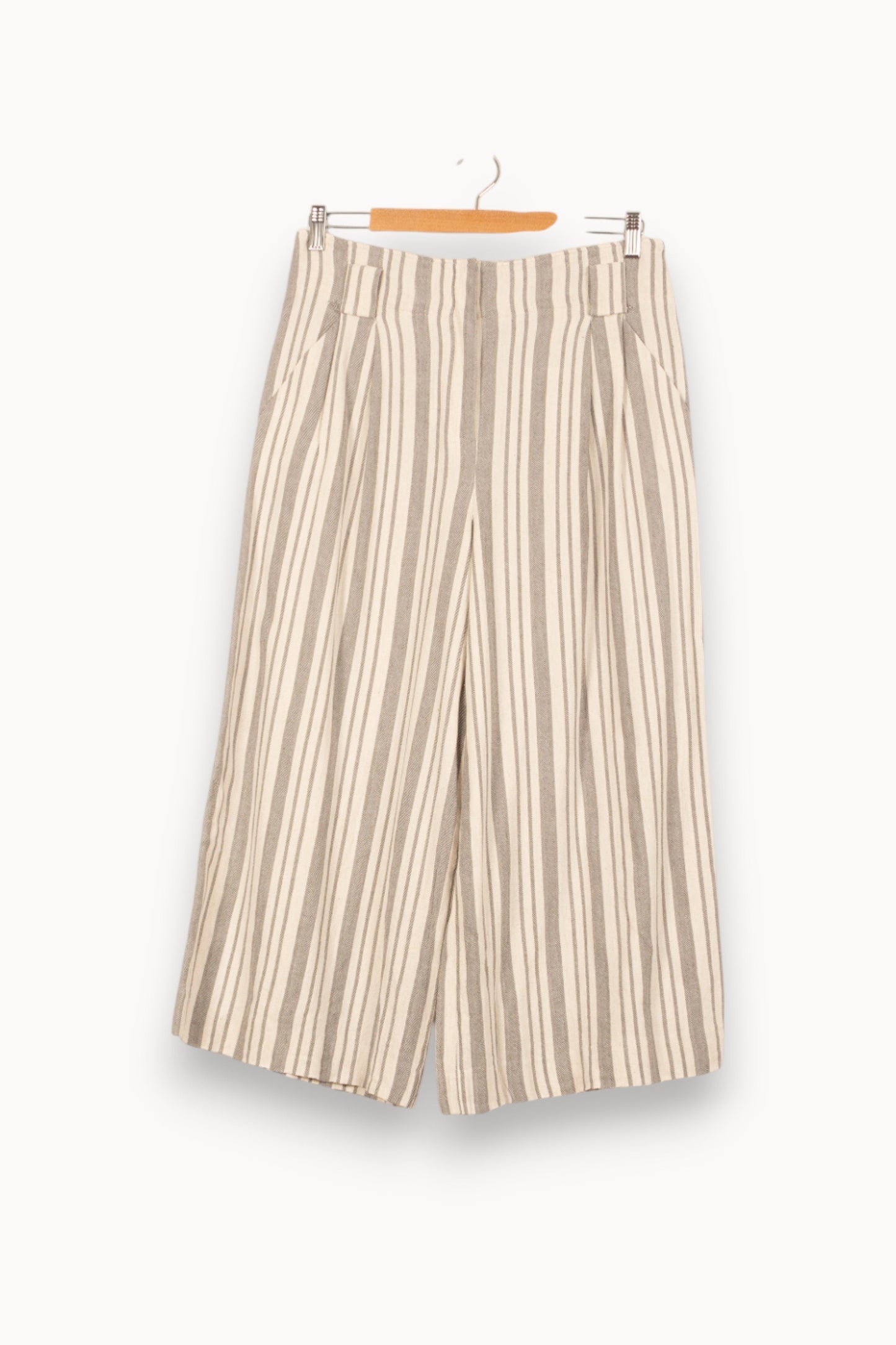 Pantalon Large Blanc et Beige - Taille XL/42