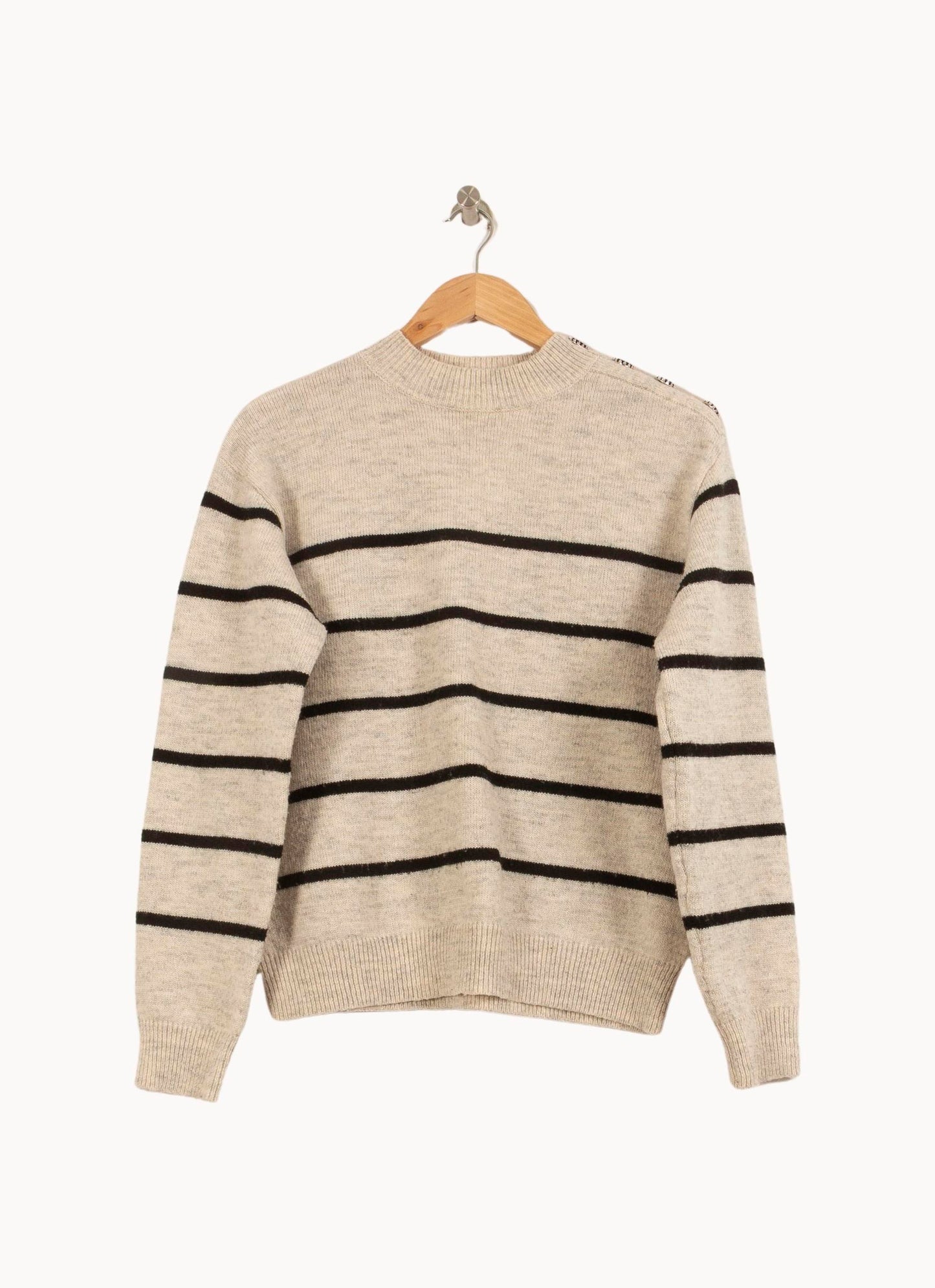 Pull Rayé Gris et Noir - Taille M/38