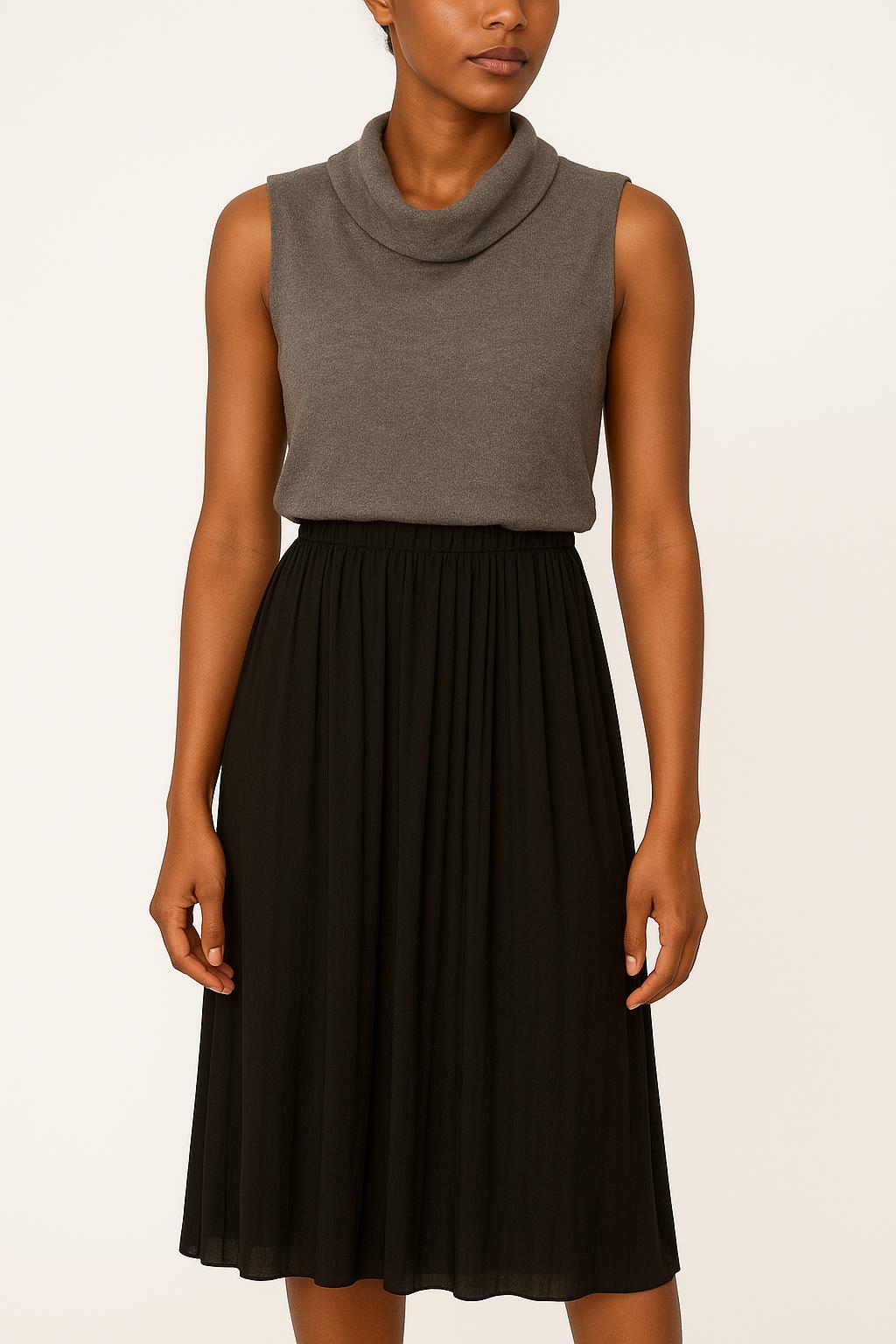 Robe Longue Noire et Grise - Taille S/36