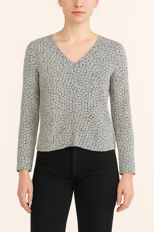 Blouse Blanche et Noire - Taille M/38