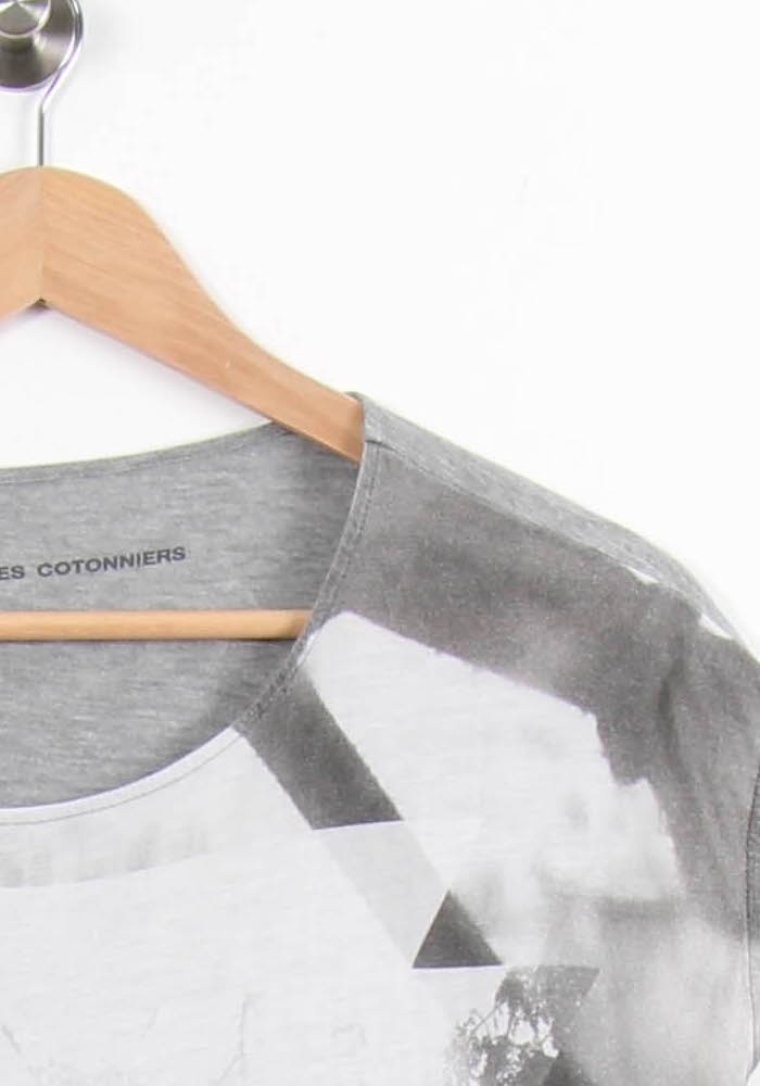 Tee-shirt Gris et Blanc - Taille S/36