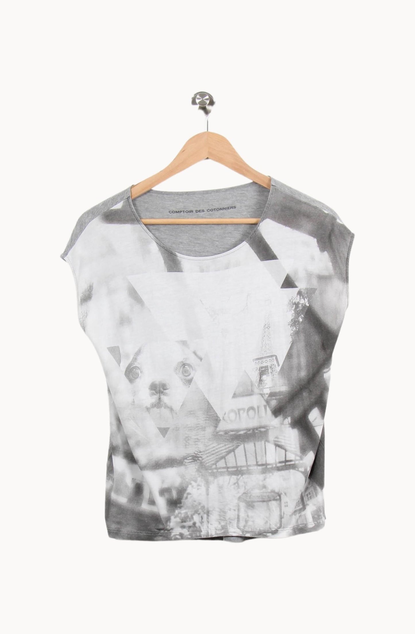 Tee-shirt Gris et Blanc - Taille S/36