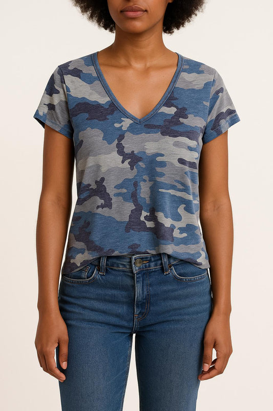 Tee-shirt Bleu et Gris - Taille S/36
