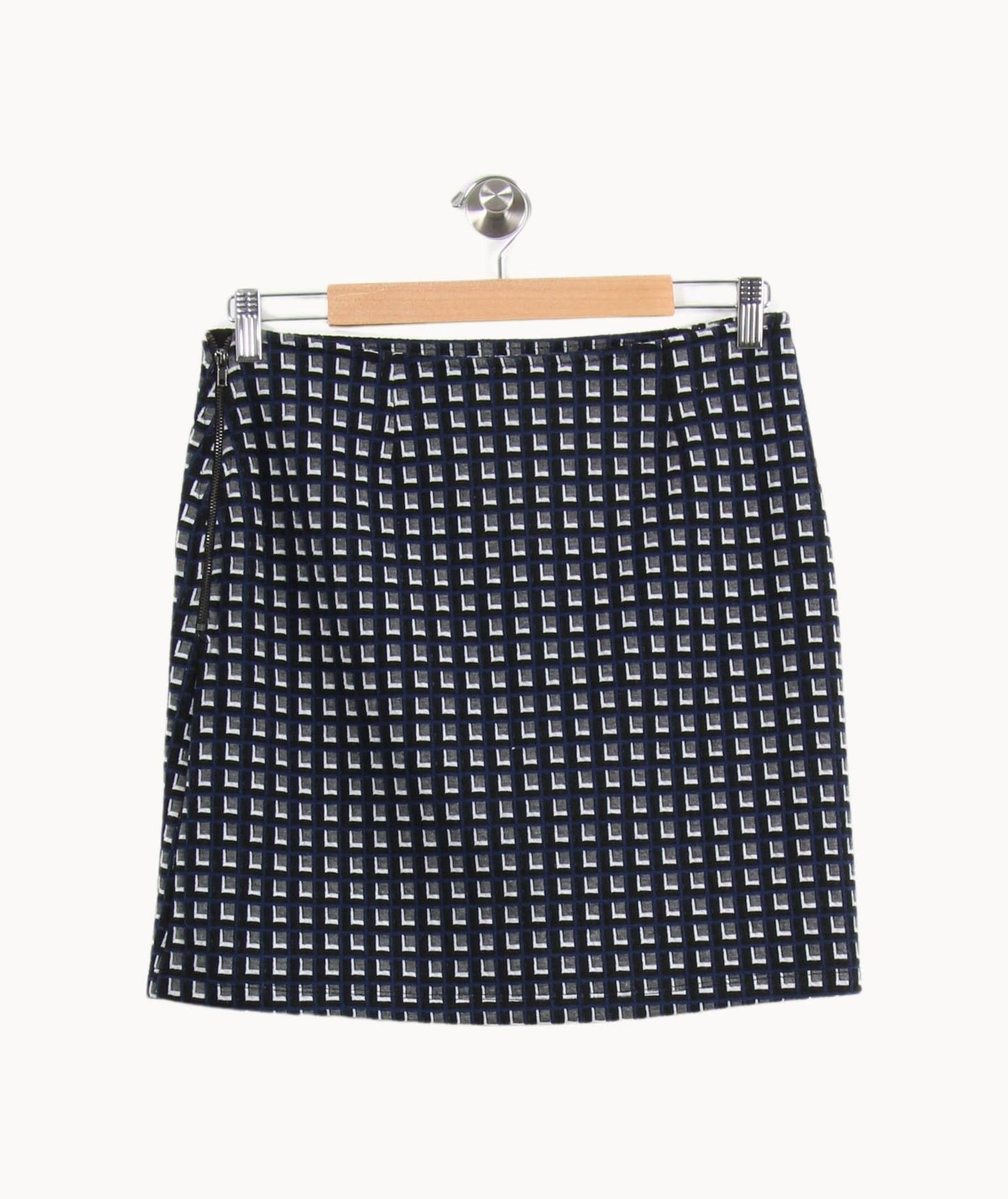 Jupe Droite Bleu et Blanc - Taille S/36