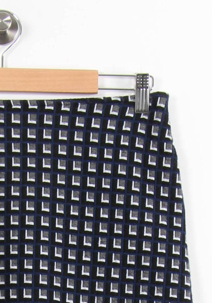 Jupe Droite Bleu et Blanc - Taille S/36