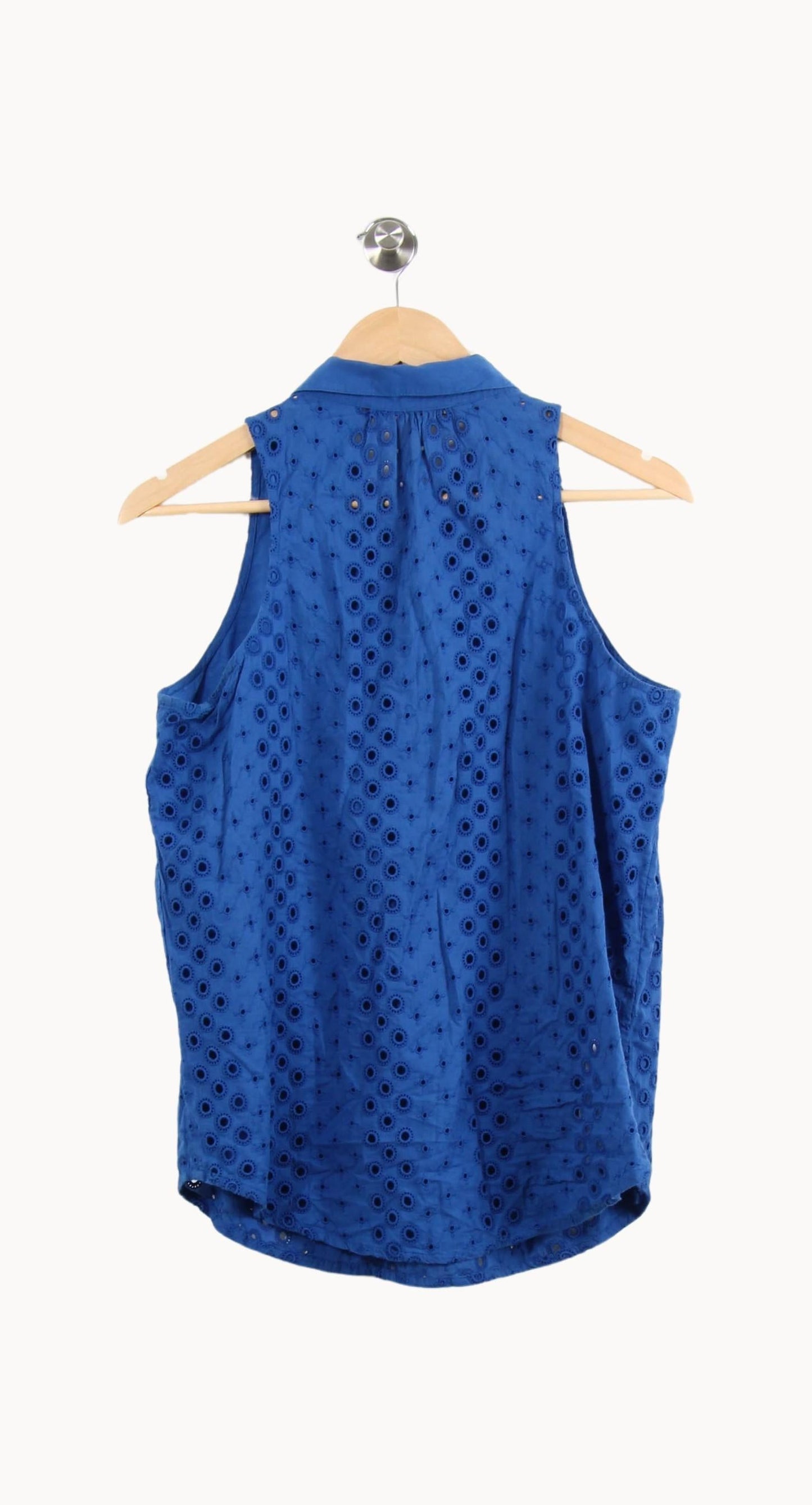 Blouse Sans Manches Bleue - Taille L/40