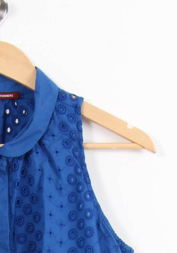 Blouse Sans Manches Bleue - Taille L/40