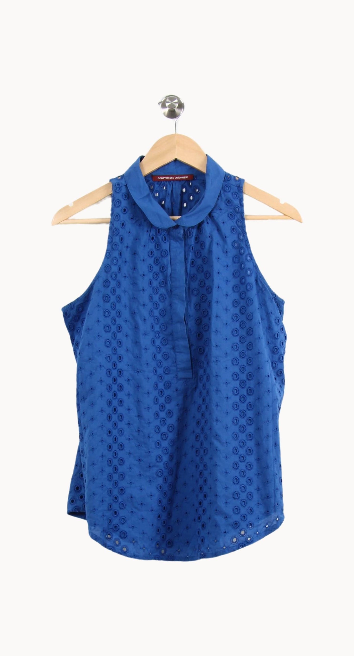 Blouse Sans Manches Bleue - Taille L/40