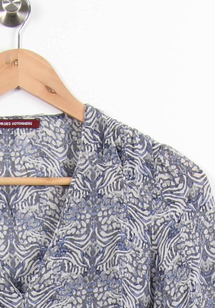 Blouse Bleue et Blanche - Taille M/38