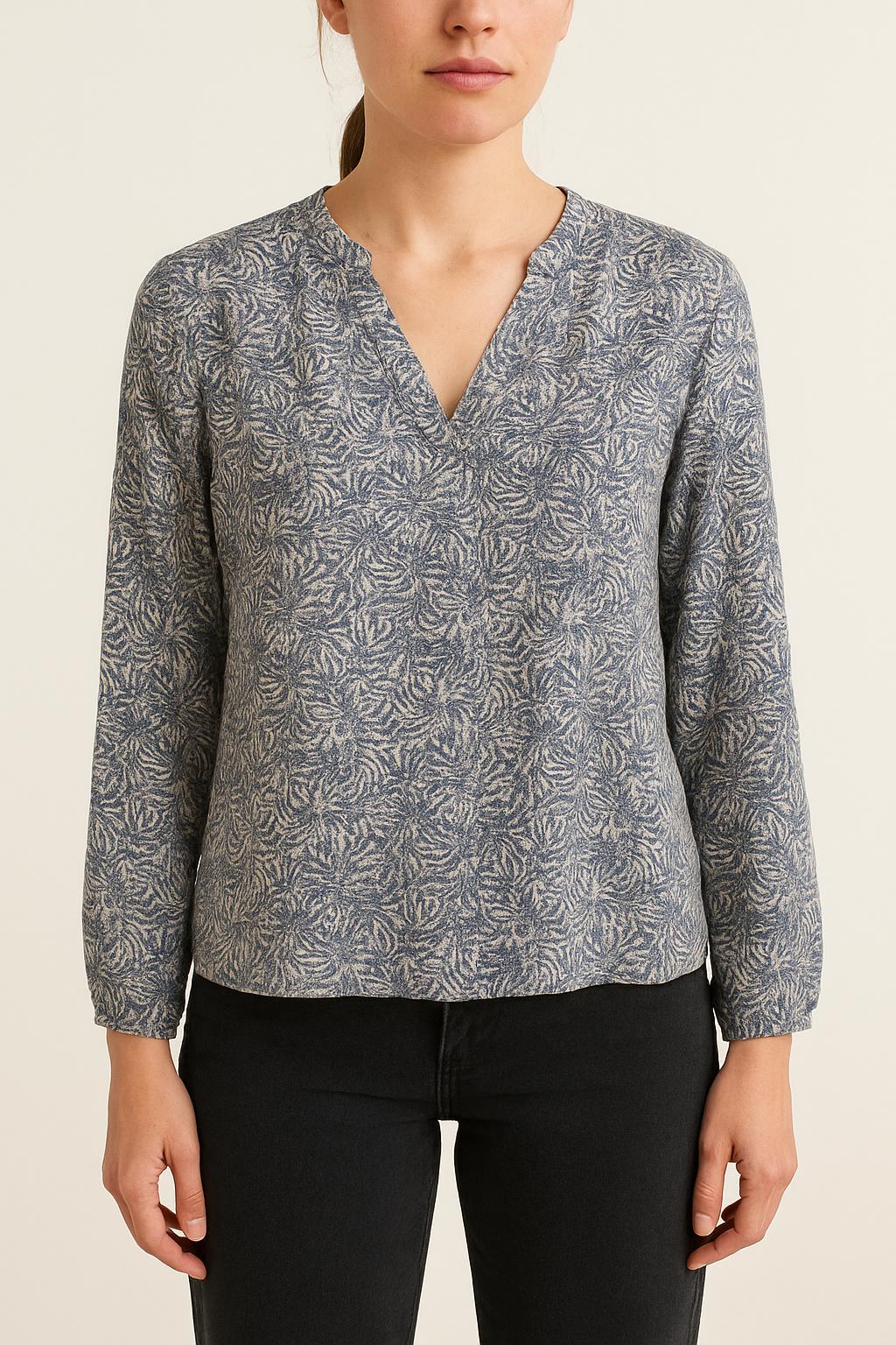 Blouse Bleue et Blanche - Taille M/38