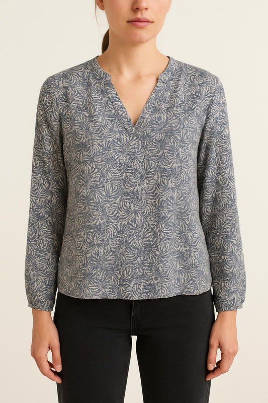 Blouse Bleue et Blanche - Taille M/38