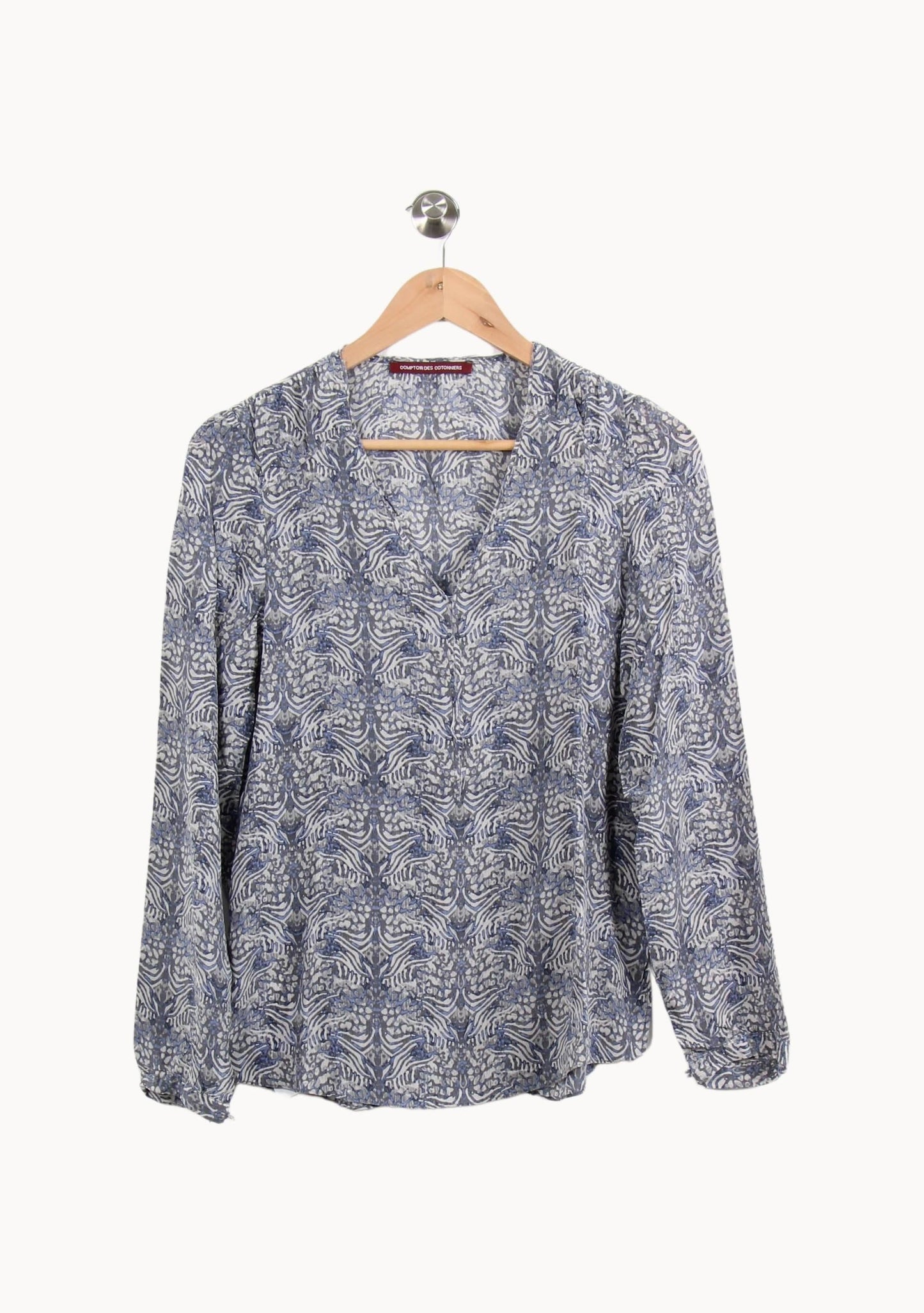 Blouse Bleue et Blanche - Taille M/38