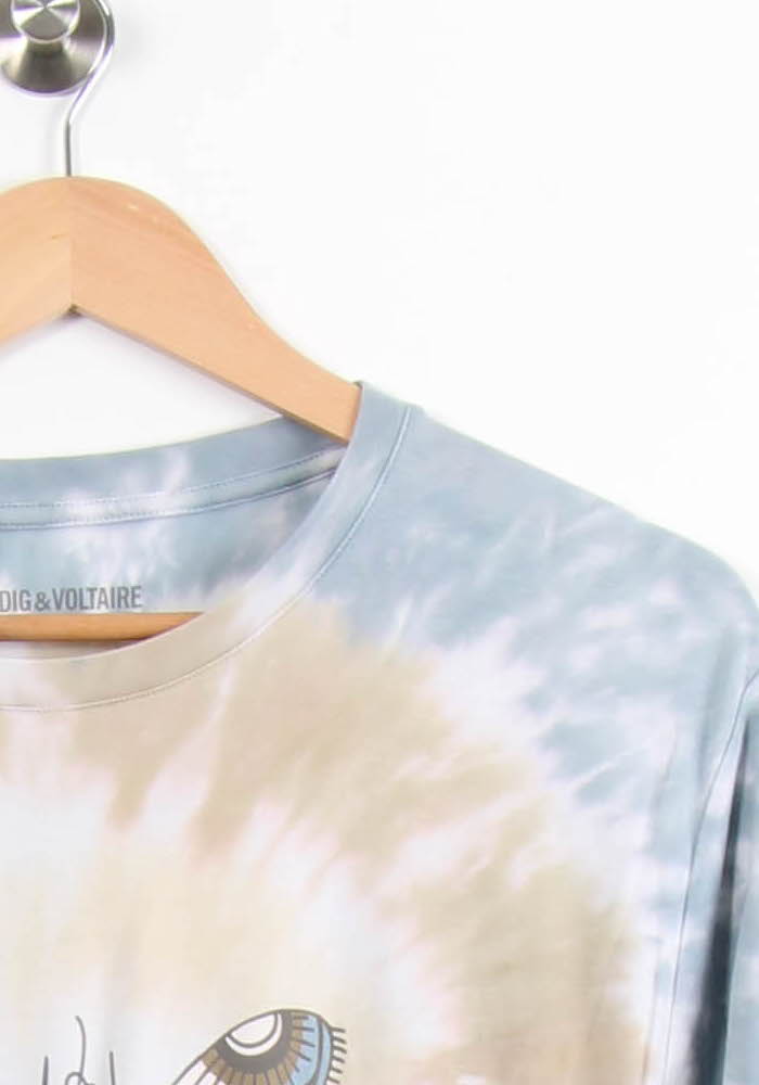 Tee-shirt Bleu et Beige - Taille S/36