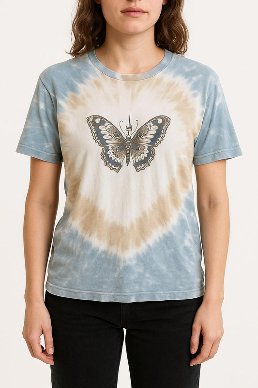 Tee-shirt Bleu et Beige - Taille S/36