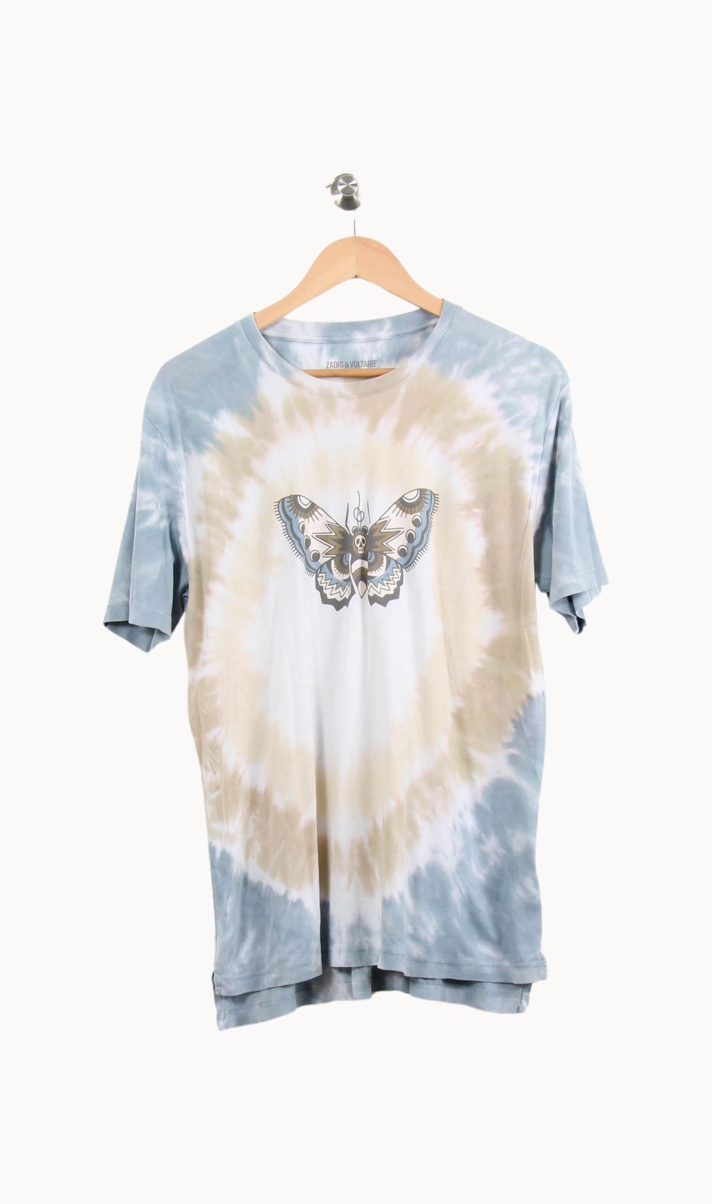 Tee-shirt Bleu et Beige - Taille S/36