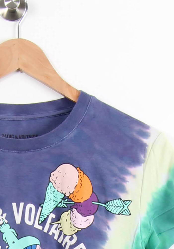 Tee-shirt Violet et Vert - Taille XS/34