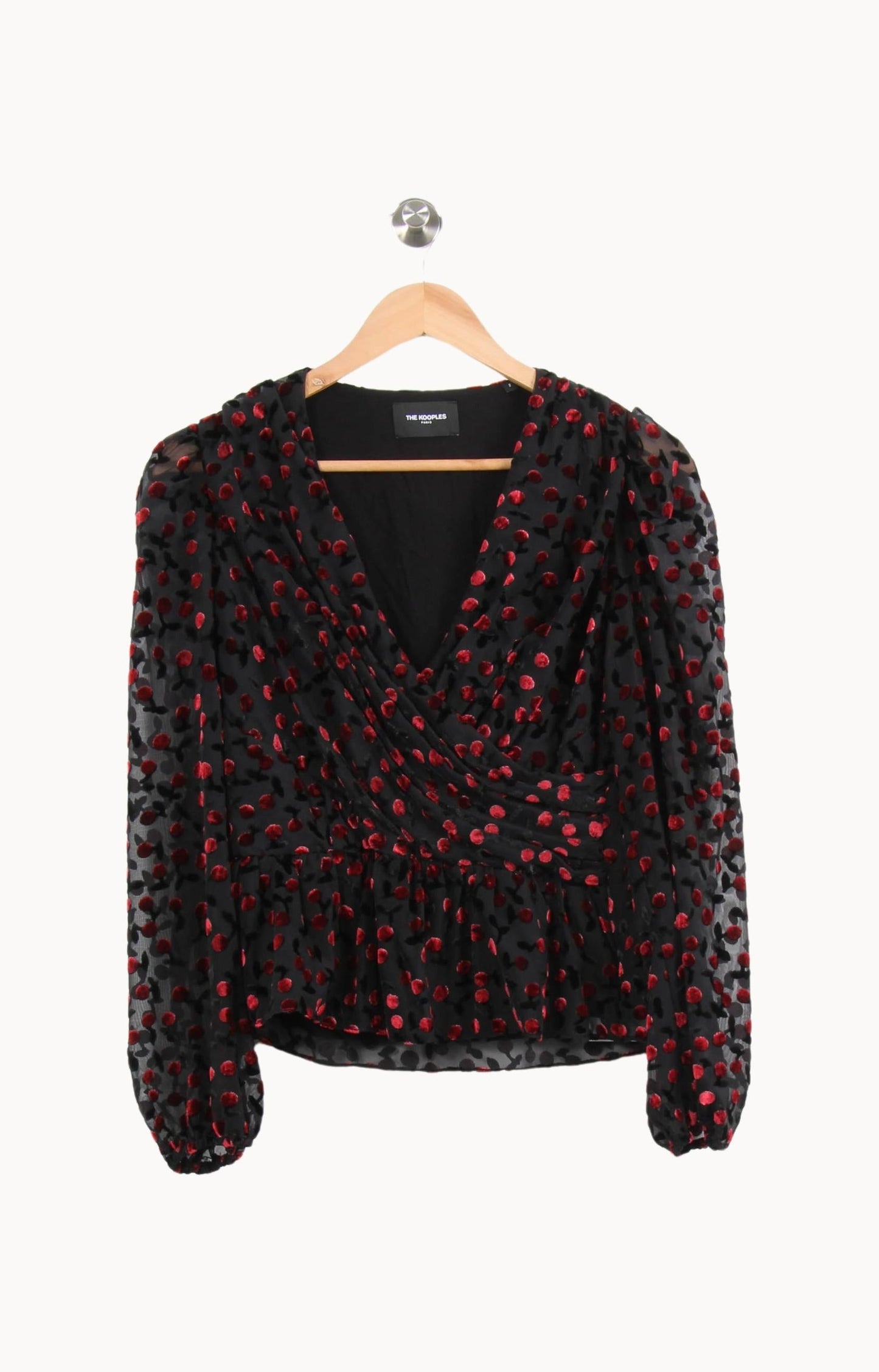 Blouse Noire et Rouge - Taille M/38