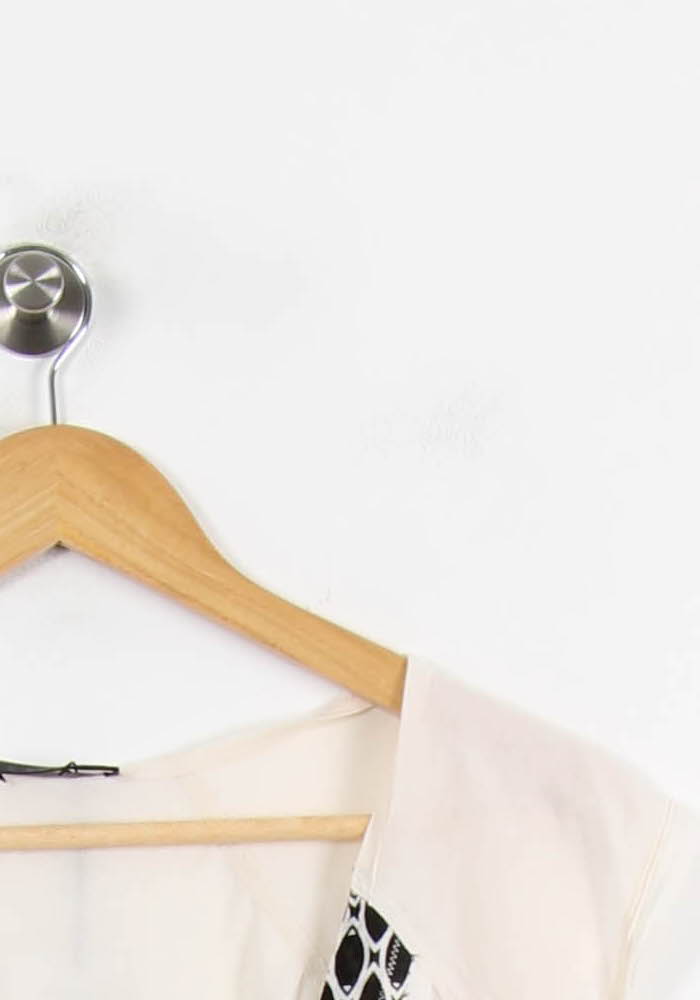 Blouse Écrue et Noire - Taille XS/34