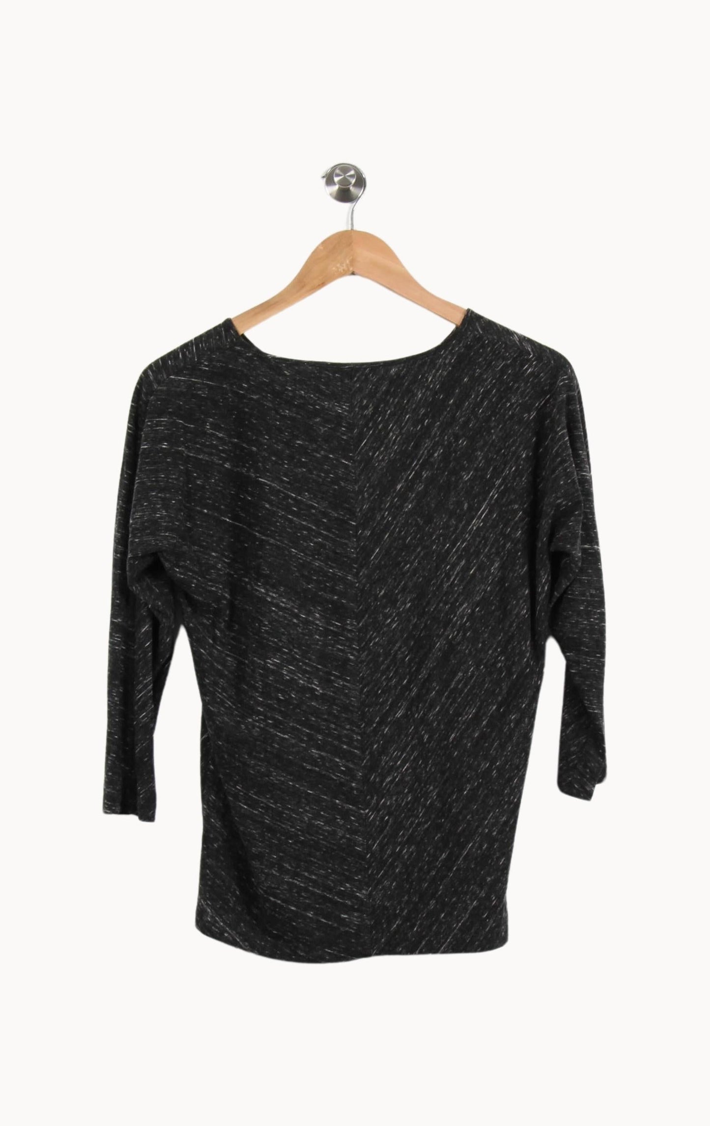 Tee-shirt Manches Trois-Quarts Gris Anthracite - Taille S/36