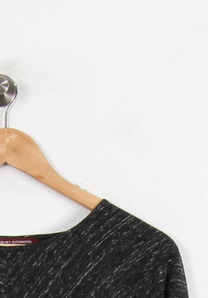 Tee-shirt Manches Trois-Quarts Gris Anthracite - Taille S/36