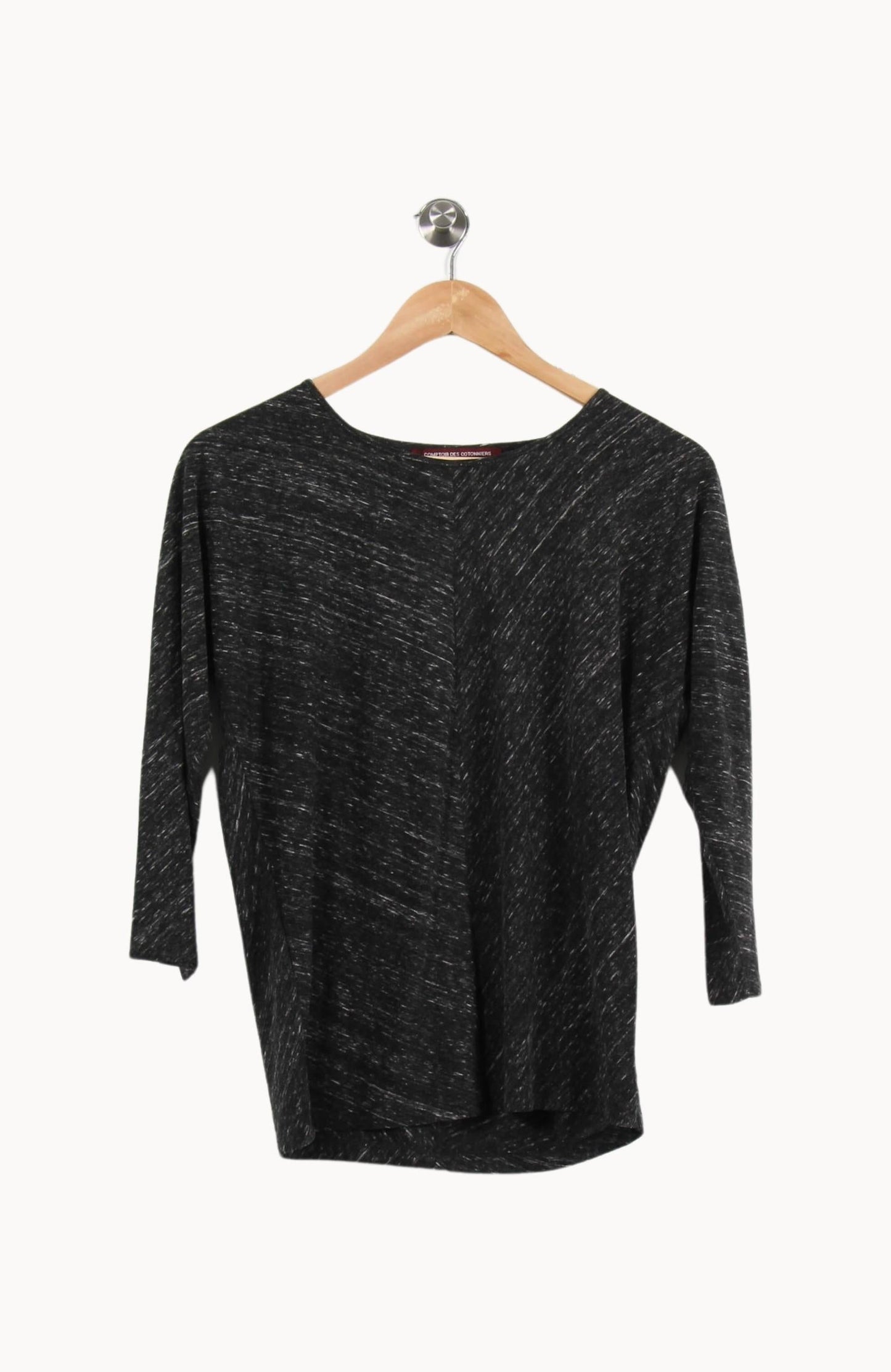 Tee-shirt Manches Trois-Quarts Gris Anthracite - Taille S/36