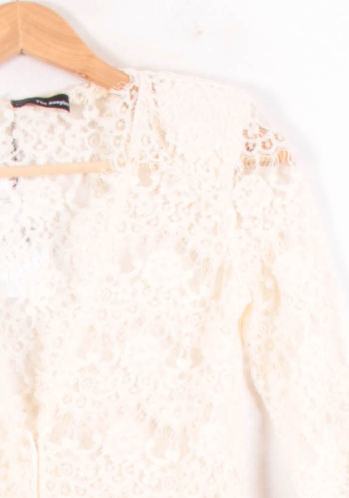 Blouse Dentelle Beige - Taille XS/34