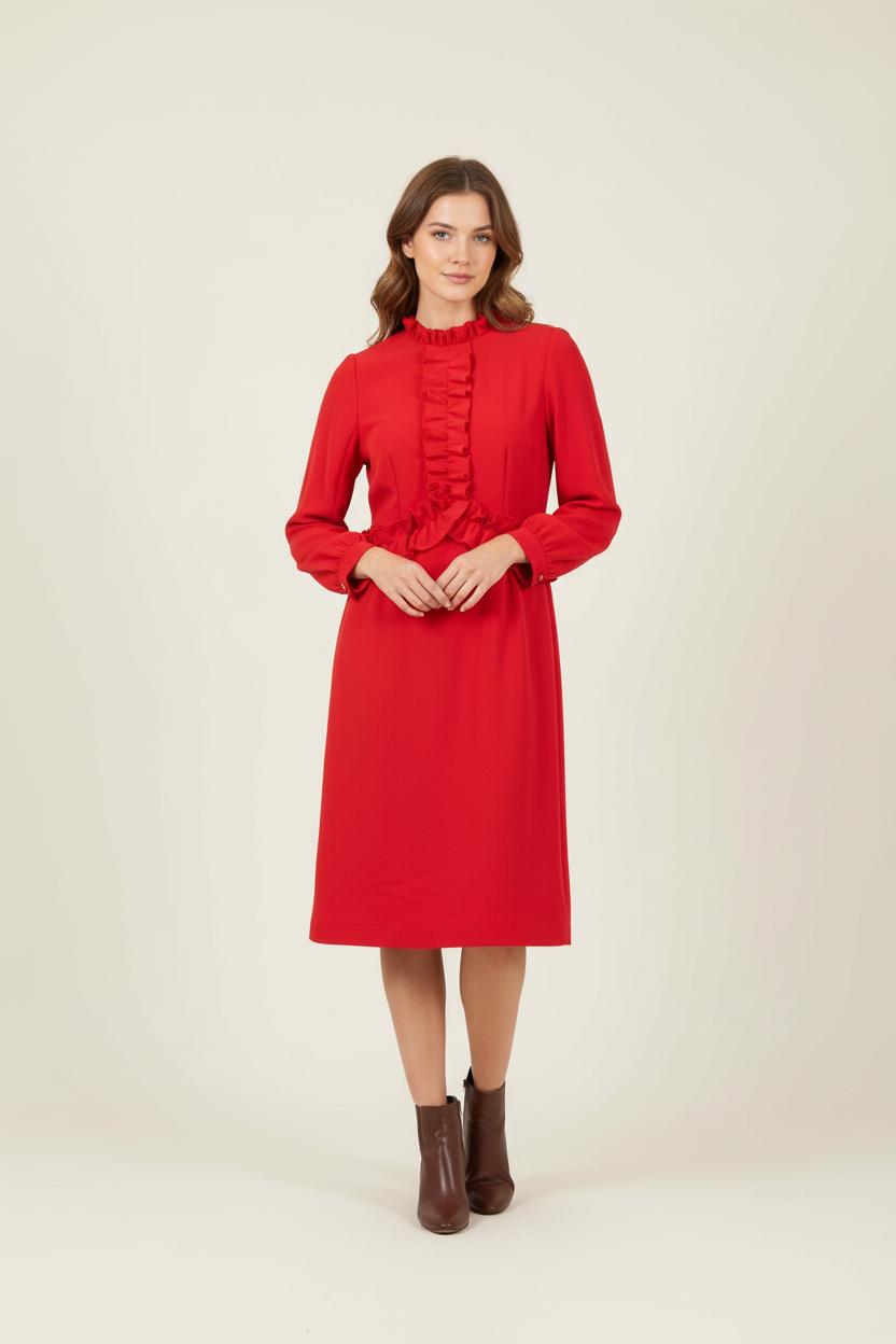 Robe Volantée Rouge - Taille S/36