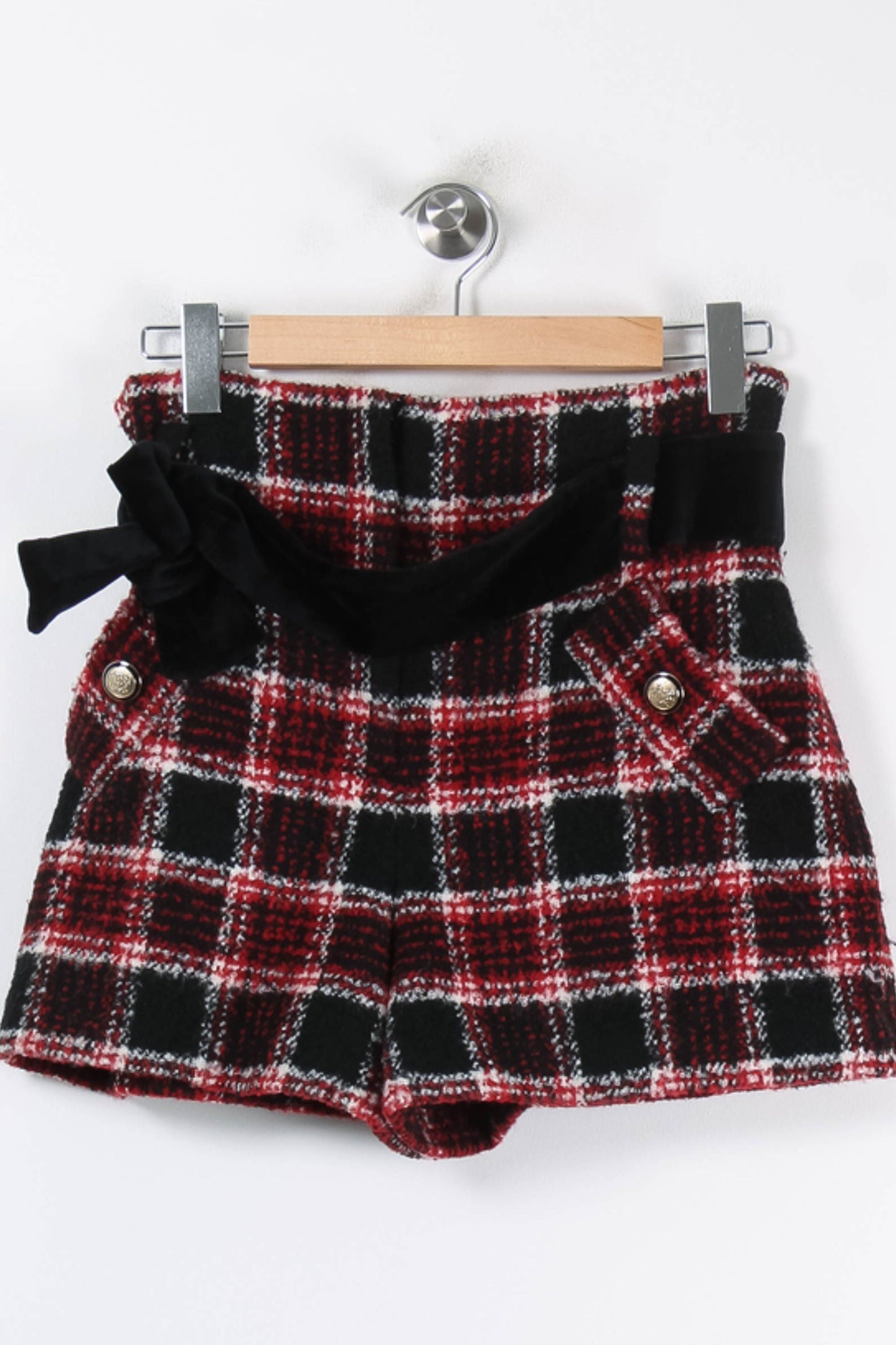 Short Écossais Rouge et Noir - Taille L/40