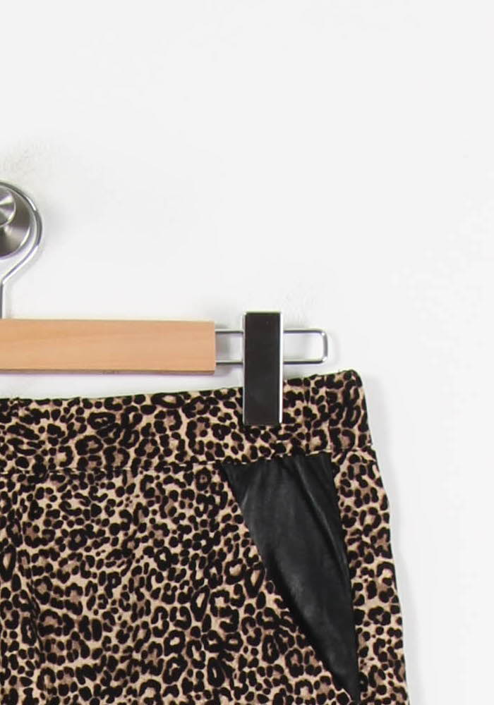 Short Léopard Marron et Noir - Taille S/36