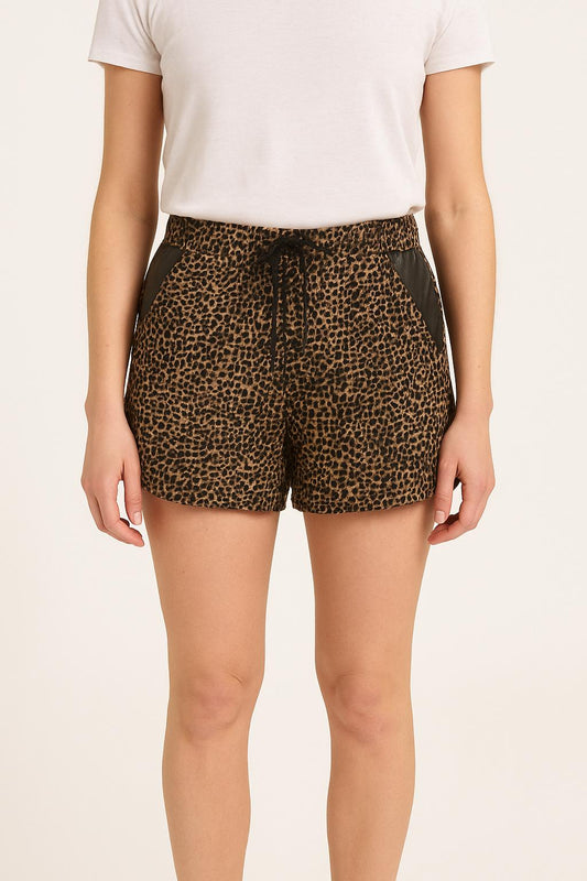 Short Léopard Marron et Noir - Taille S/36