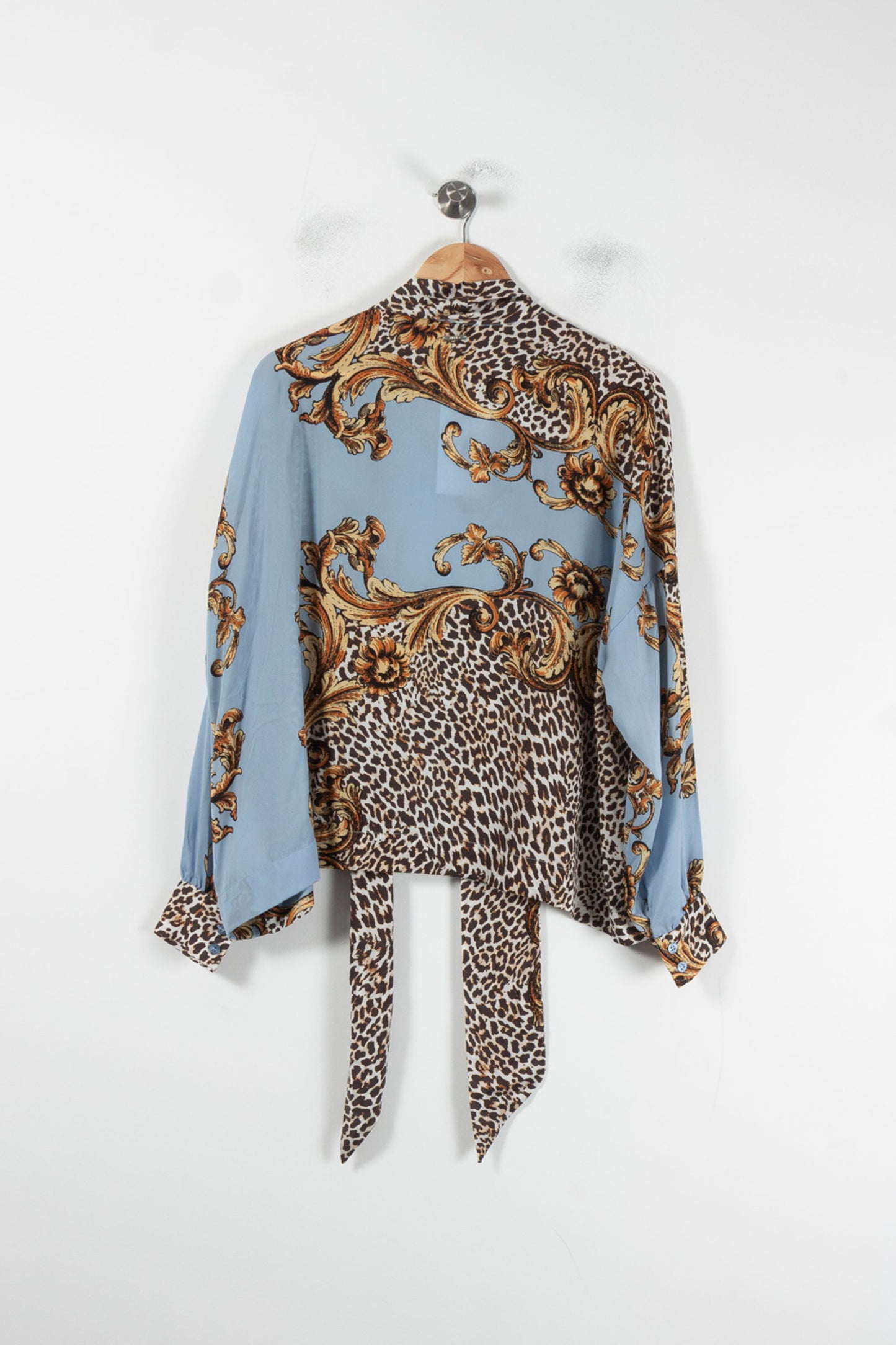 Blouse Bleue et Léopard - Taille XL/42